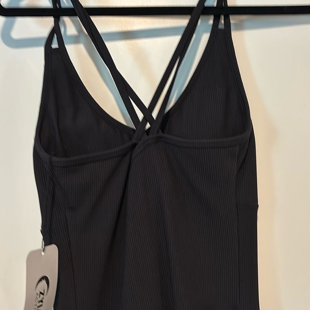 Black Ribbed Jumpsuit - Picture 3 of 5